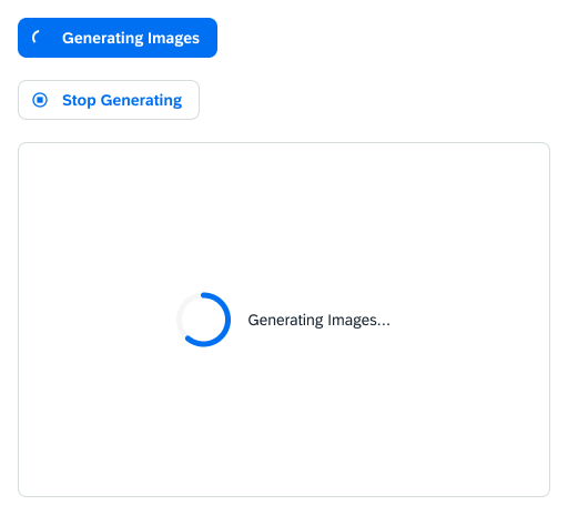 AI button behavior during content generation
