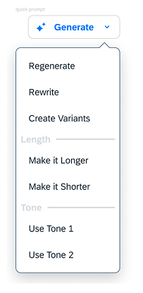 Quick prompt grouping examples