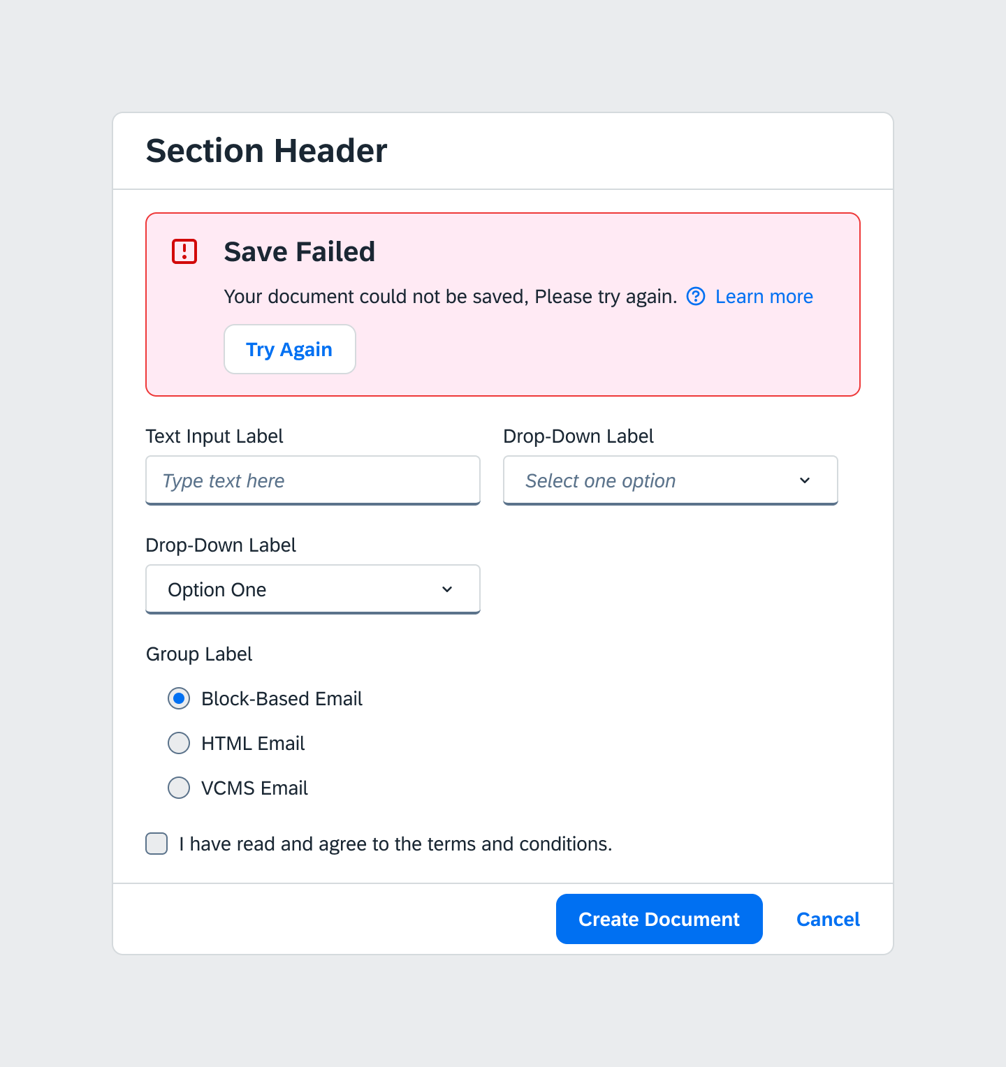Examples for UI Text capitalization in various UI components