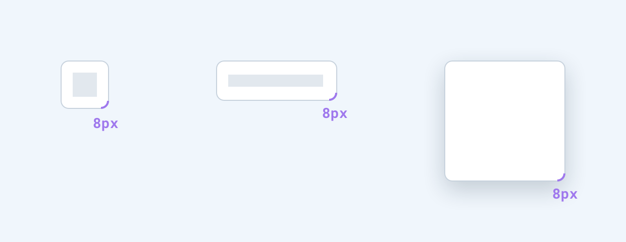 Default corner radius (8px)