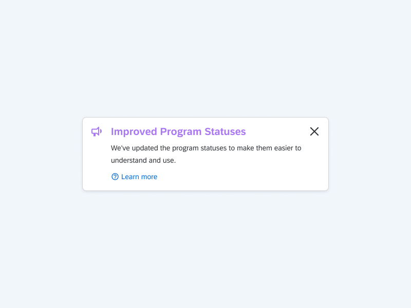 Product news notification example