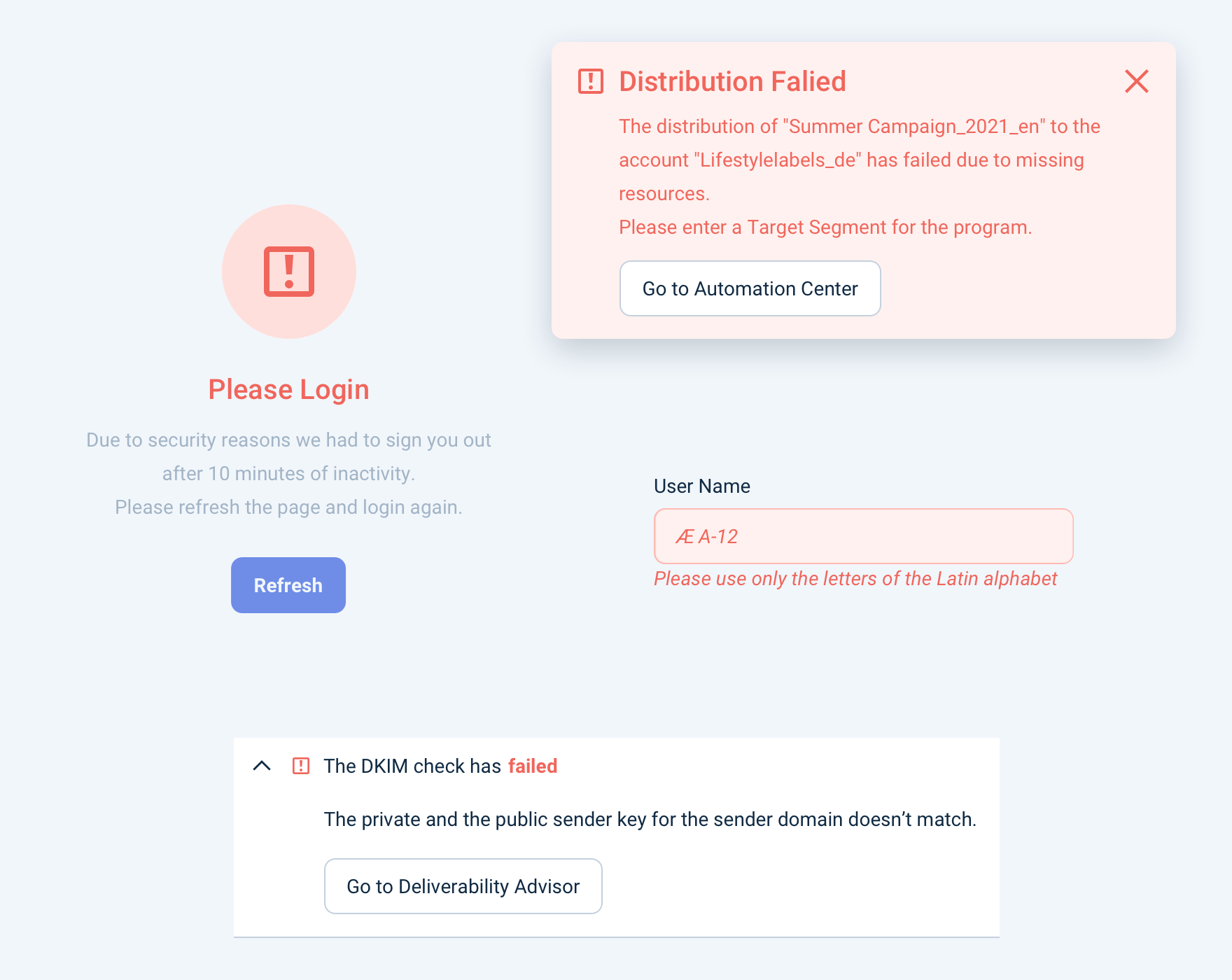 Error Handling Guidelines — Emarsys Design System